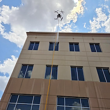 Commercial-Building-Wash-by-Drone-San-Antonio-TX 1